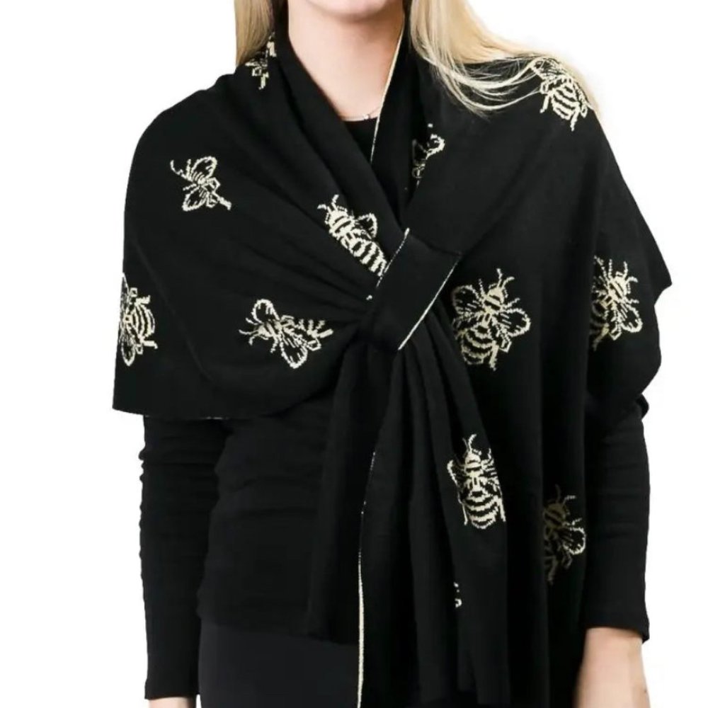 Katie Knit Print Keyhole Wrap